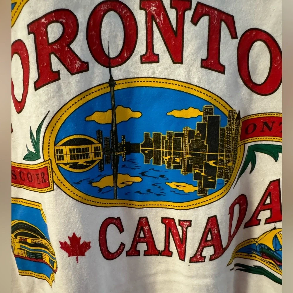 Vintage Toronto Canada Tourist Souvenir Graphic Tee Single Stitch XL Unisex - Picture 12 of 12